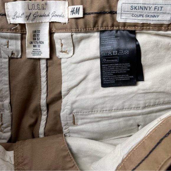 Men’s Skinny Fit Khaki Pants - Picture 4 of 4